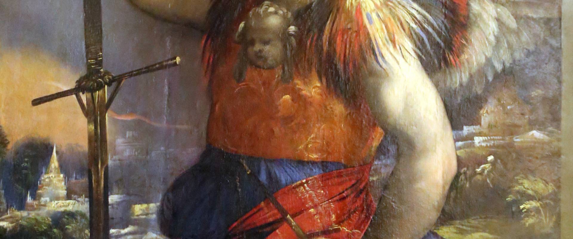 Dosso dossi, madonna col bambino tra i ss. giorgio e michele, 1518-19, 04 foto di Sailko